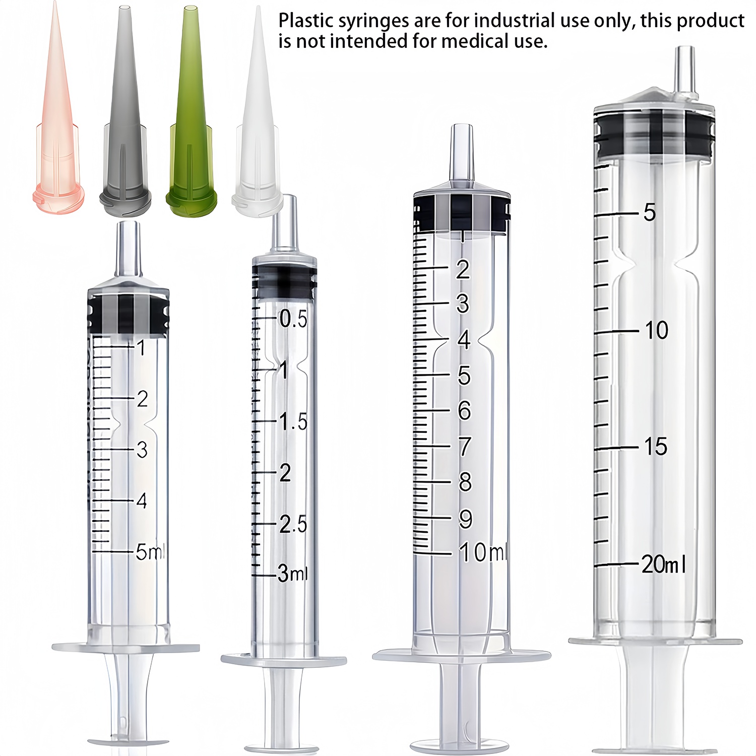 Medical Lab Technology - 4 Größen von Laborspritzen + 4