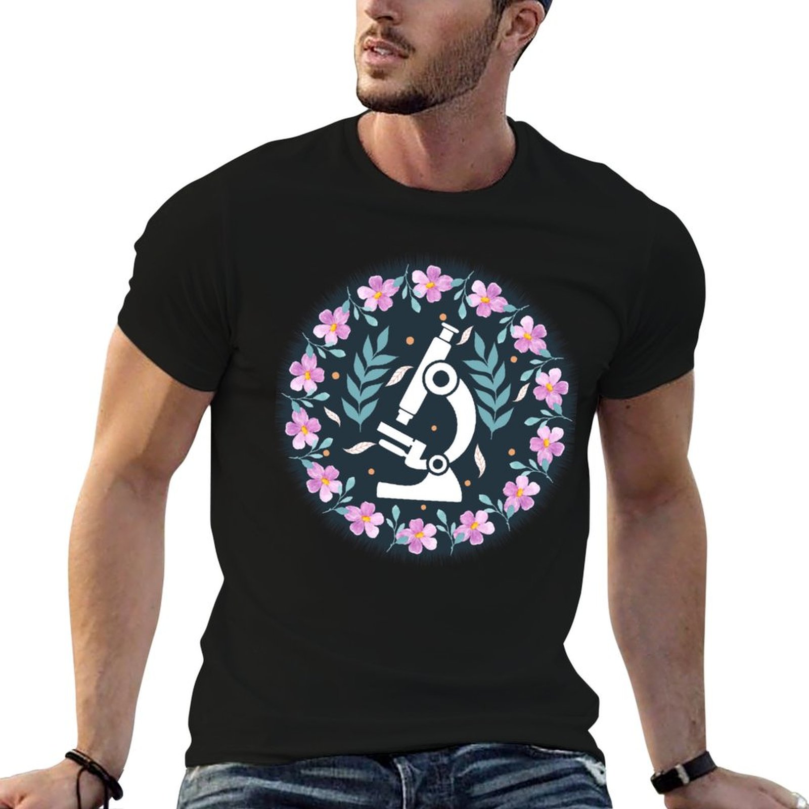 Medical Lab Microscope - Buntes Folk-Mikroskop – T-Shirt für Wissenschaftler