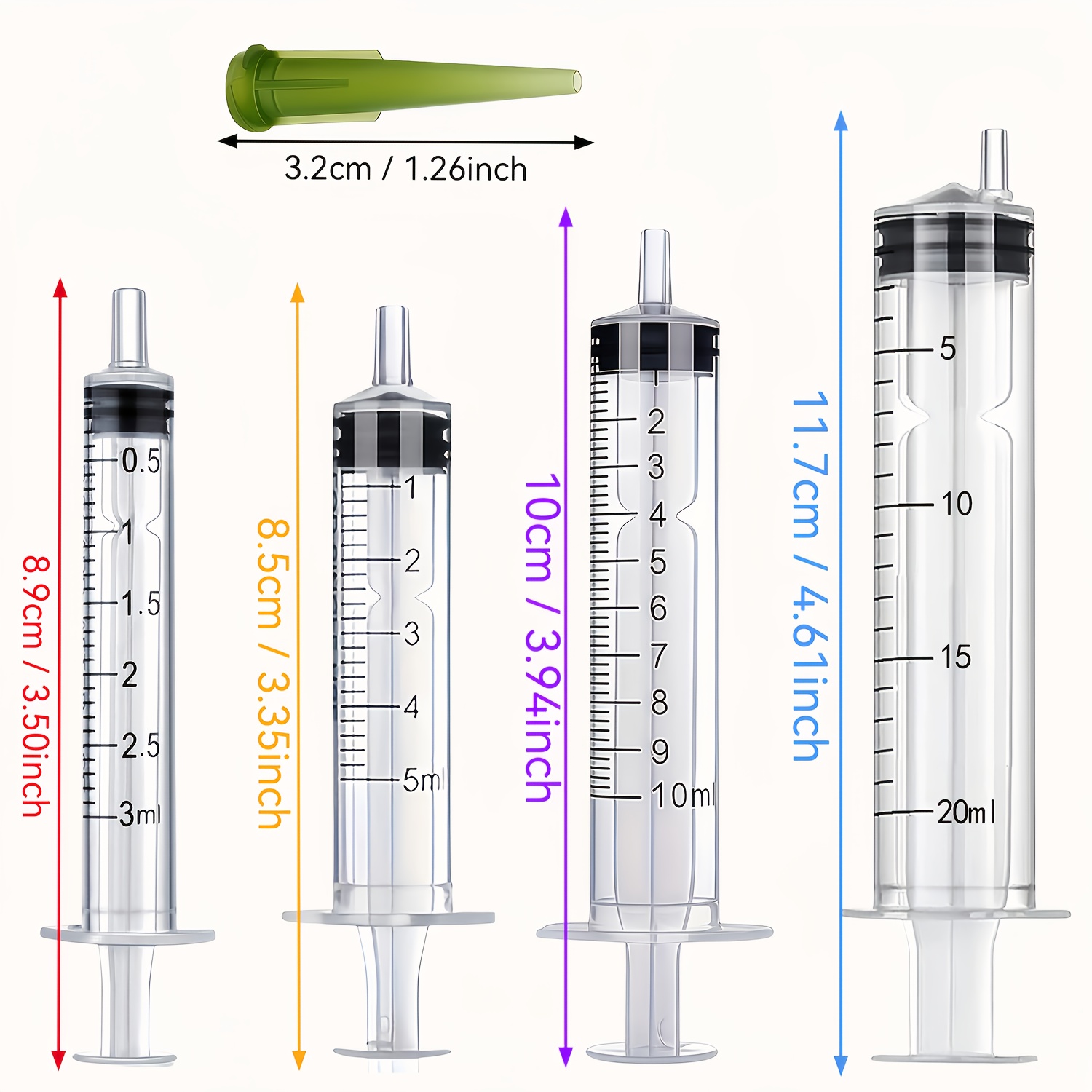 4 Größen von Laborspritzen + 4 – Medical Lab Technology Bewertung und Preis
